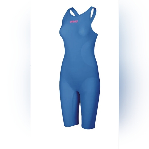 Arena Girls POWERSKIN R-EVO ONE OPEN BACK US Size 26 Blue - Picture 1 of 9